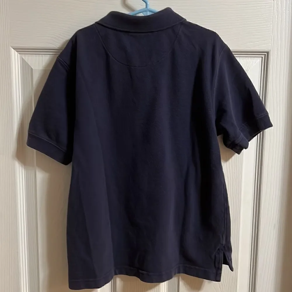 Hanna Anderson 140 (size 10) boys blue polo.
